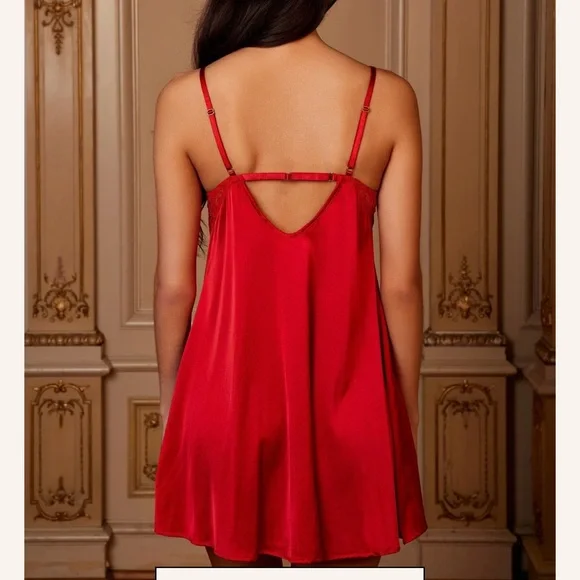 Gooseberry silk dress red new release xs